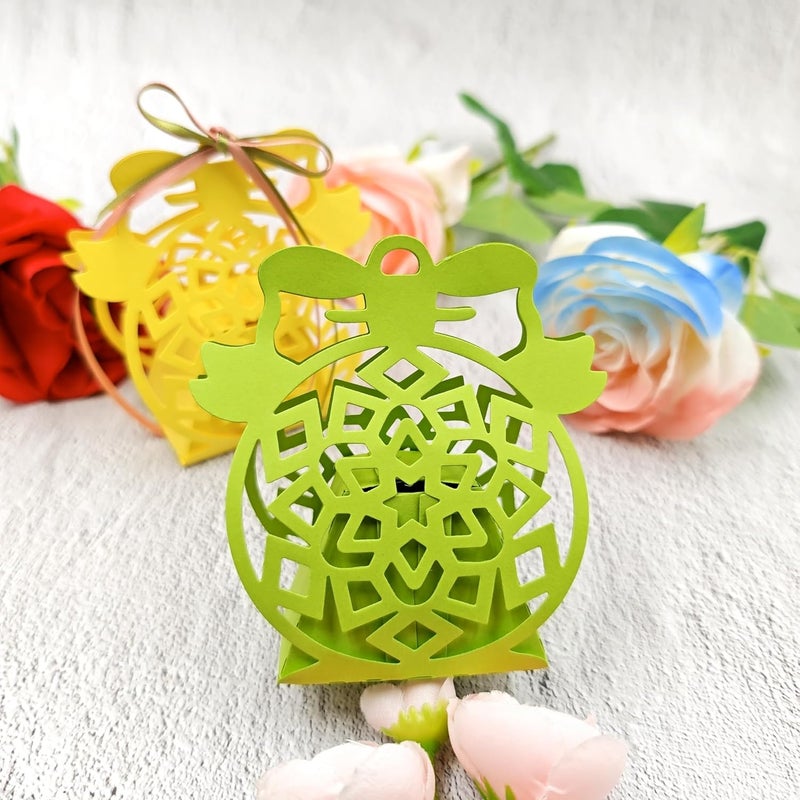 Feemkota Christmas Bell Box Die Cuts for Card Making Flower Basket Cutting Dies for DIY Paper Scrapbooking Crafts Embossing Decorations - Image 3